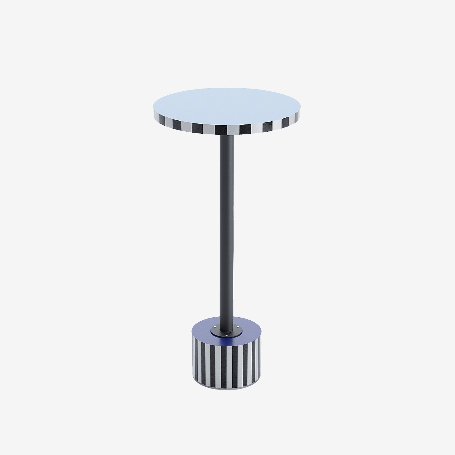 table d’appoint ronde originale couleur bleue jasmin