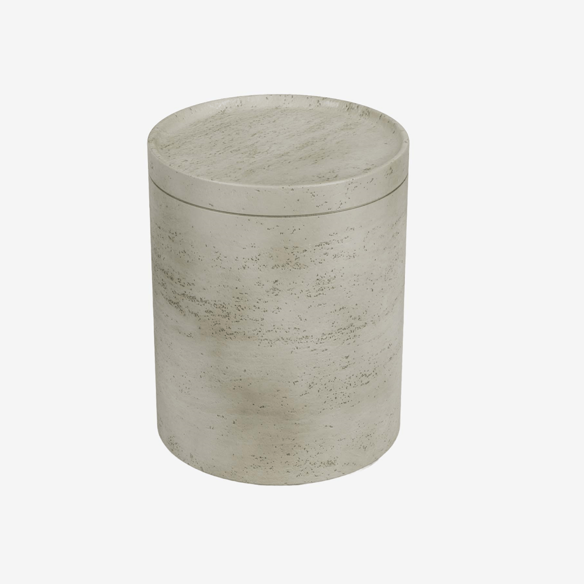 table d'appoint cylindrique moderne en ciment citron