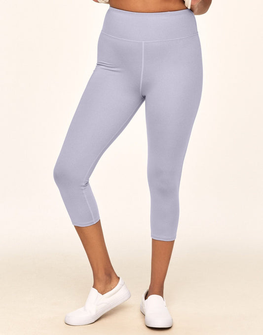 Haley Heathered Crop Gray Plus Leggings, 1X-4X