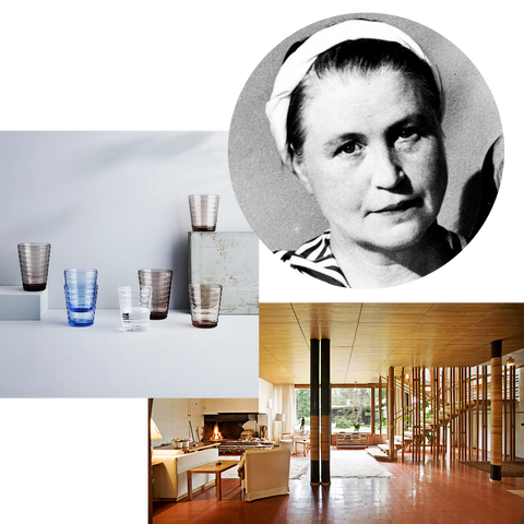 Bildmaterial: iittala (Glasserie Bölgeblick), Rauno Traskelin (Villa Mairea), Herbert Matter (Portrait)