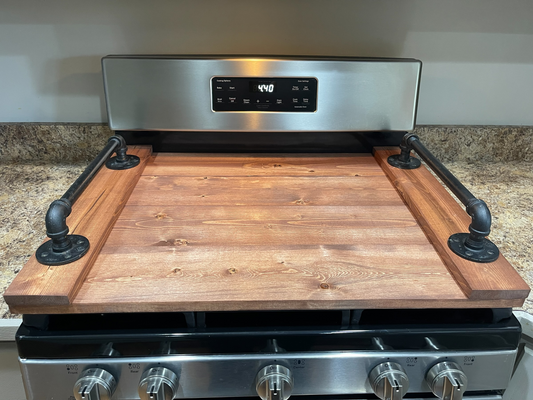 Handmade Industrial Farmhouse Stove Top Cover Noodle Board