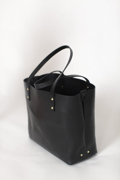 The Scout Classic Leather Tote - Black Bridle | Maycomb Mercantile