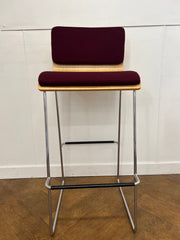 Used Orangebox Peak 03U Burgundy Cloth Stool