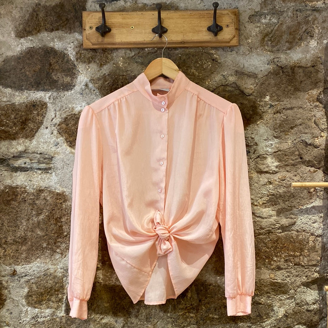 Peach Collared Blouse S