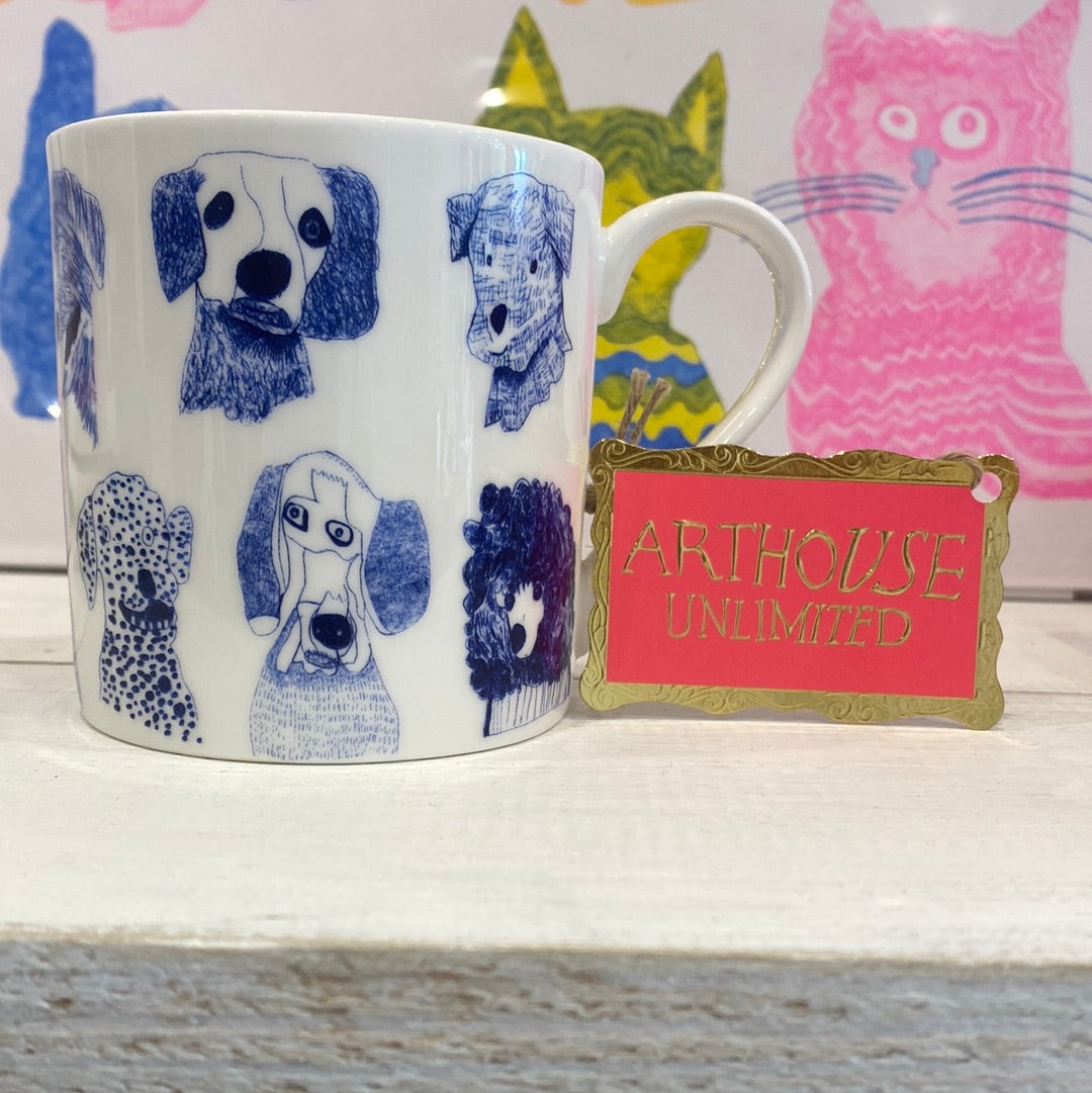 Arthouse Blue Dogs Mug