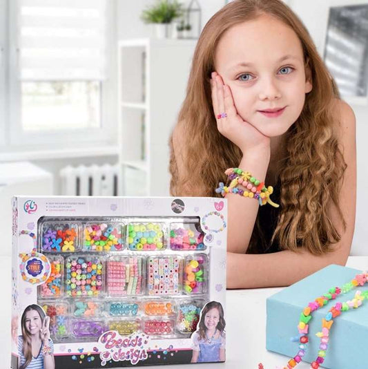 Girls DIY Bead Set Jewelry Making Kit for Kids Girl Pearl Beads