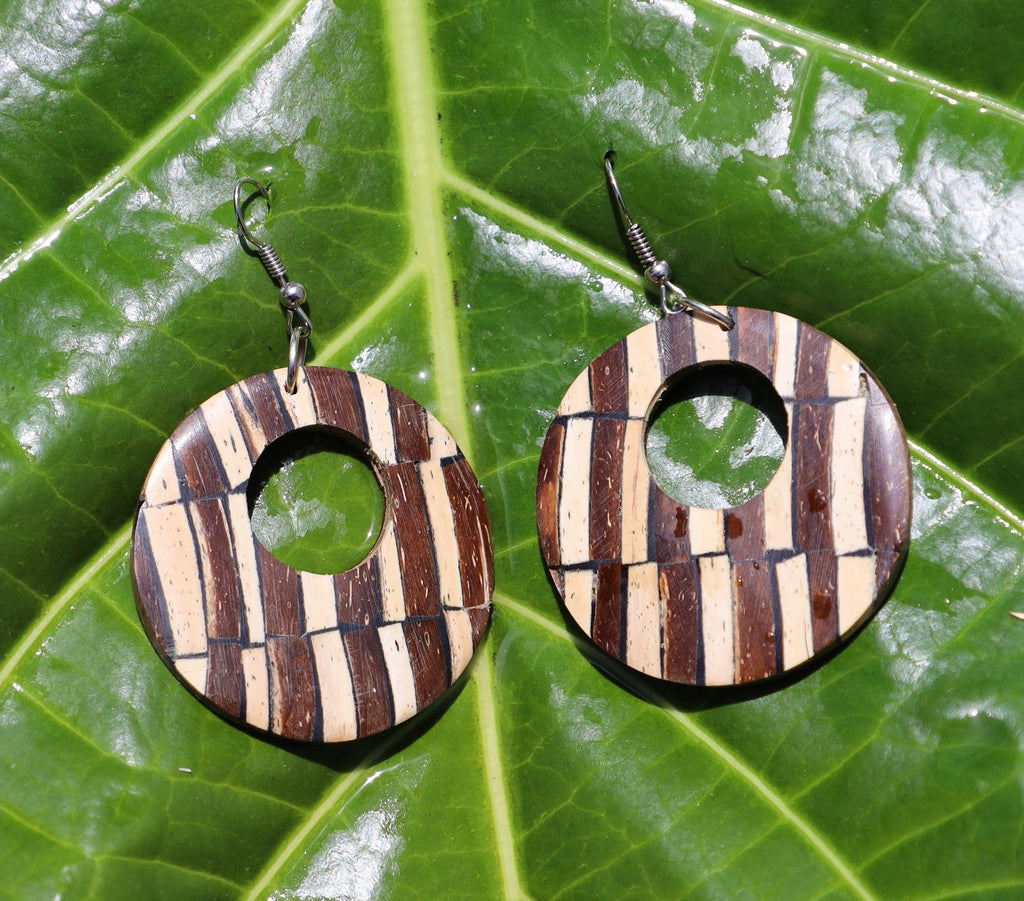 Amelia Coconut and Brass Drop Earrings by Amara Afrocentric Accents – The  Black Art Depot