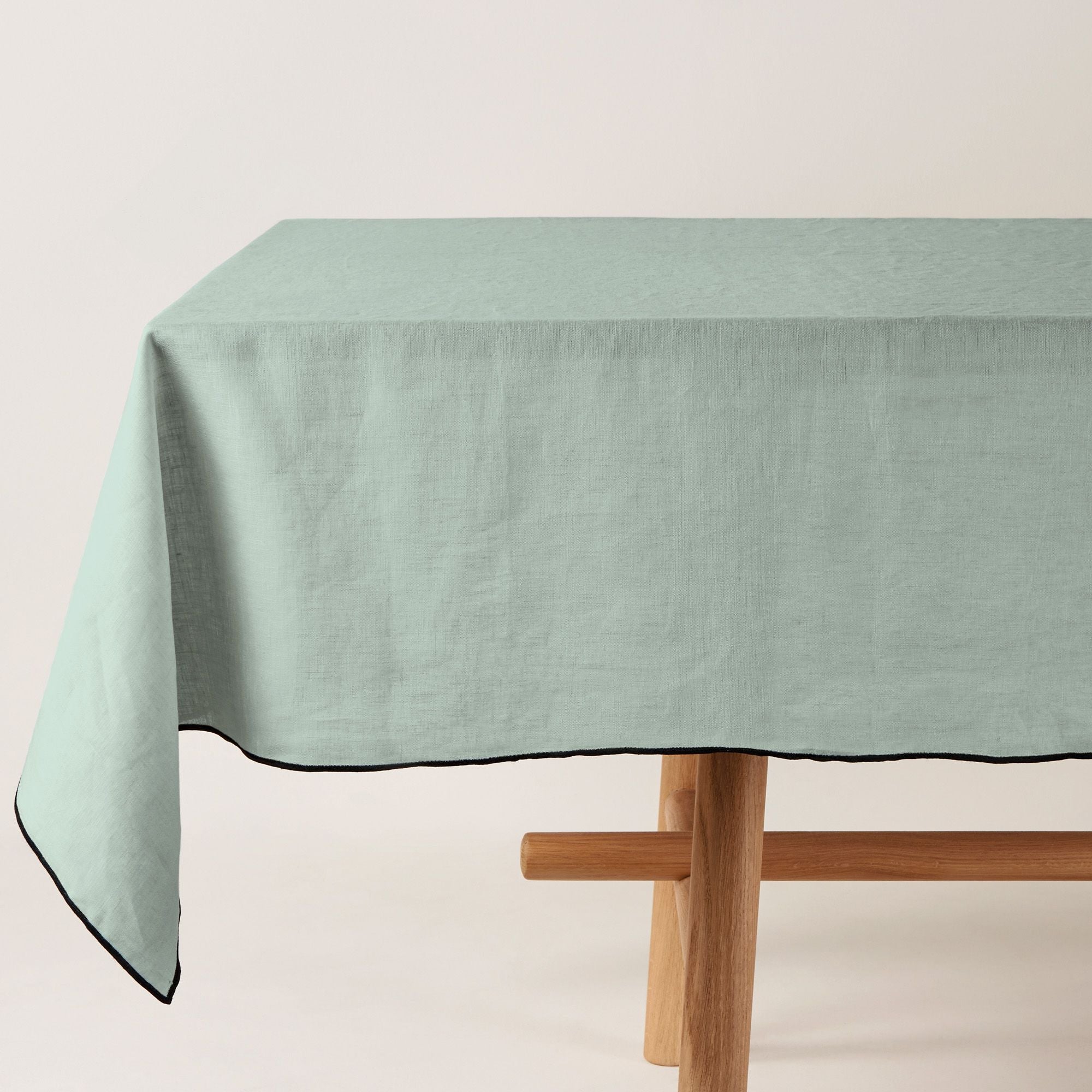 nappe rectangulaire carlina tilleul et bourdon noir - vert