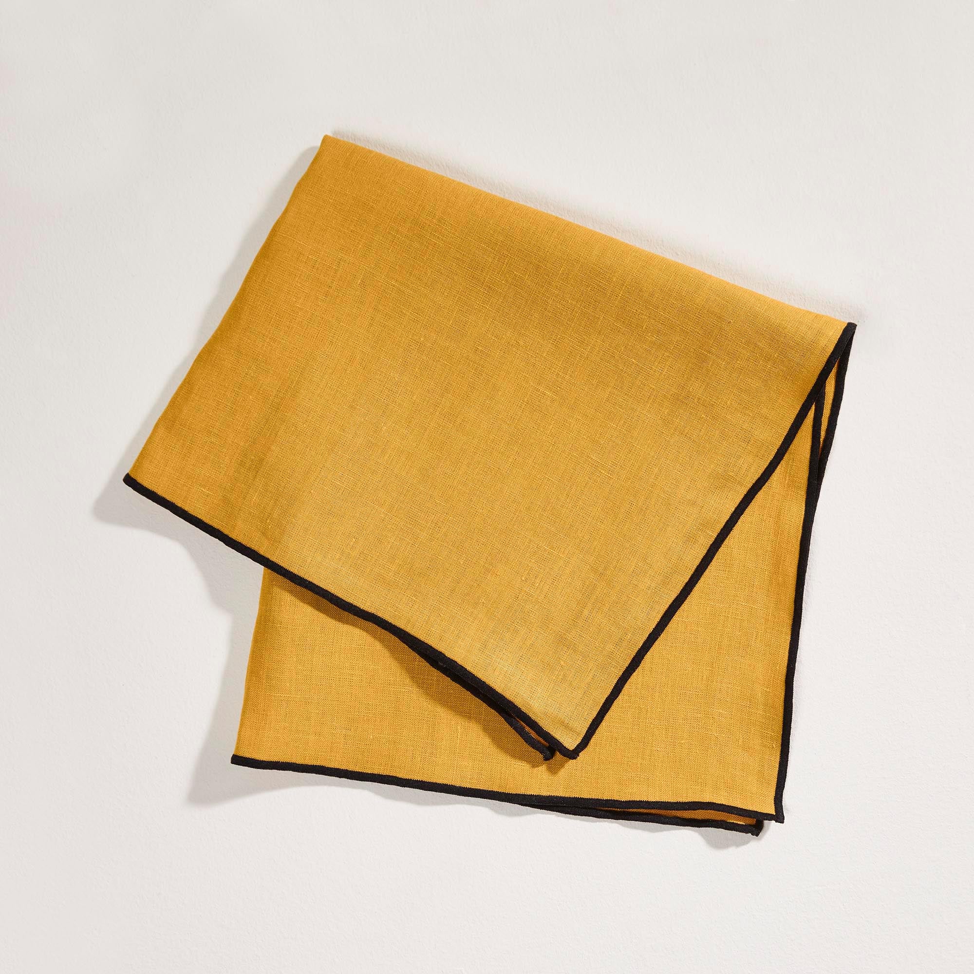 serviette de table carlina ocre et bourdon noir - jaune