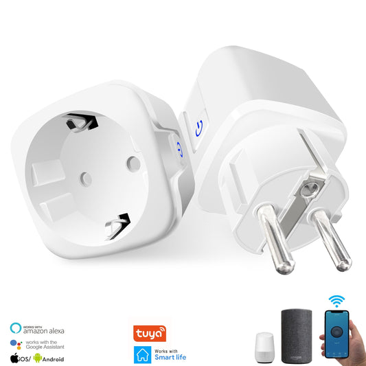 GIRIER Outdoor Smart WiFi Plug with 2 Outlets 16A Wireless Remote Control  Sockets by Smart Life App Works with Alexa Google Home