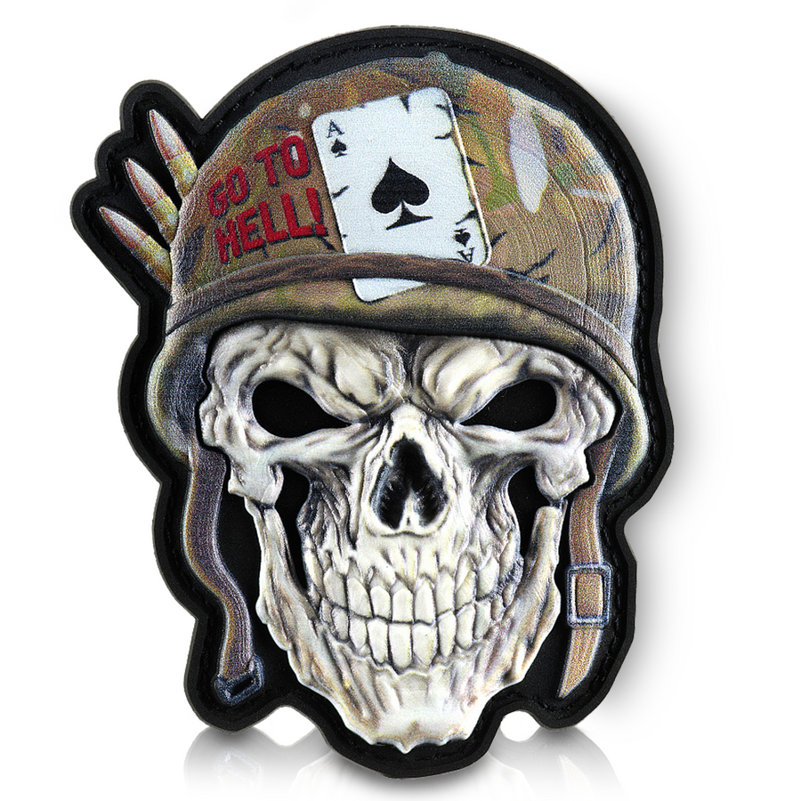 EJG 2pcs 3x2Velcro Patches Tactical Punisher Tactical Patch Military Army  Skull with Velcro Decorative Embroidered Appliques