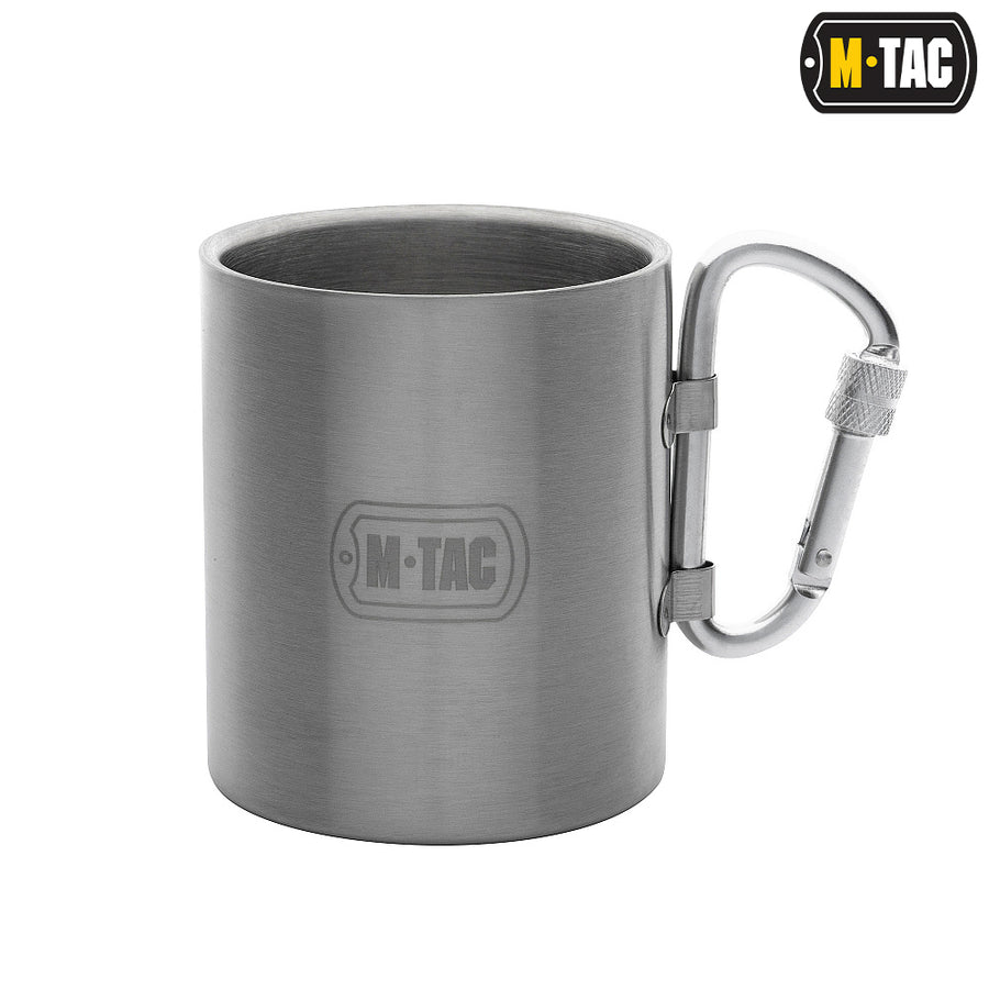 Stainless Steel Mug with Handle - Coffee Camping Mug with Carabiner Handle  Portable Backpack Outdoor…See more Stainless Steel Mug with Handle - Coffee