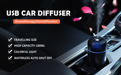 Car Humidifier USB Air Purifier Freshener Aroma Diffuser Aromatherapy Mist  50ml