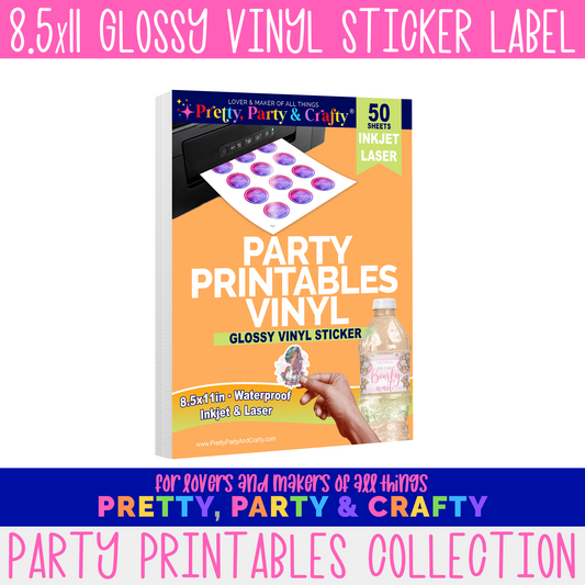 5x7 Mini Party Printables Paper-precut – Pretty Party and Crafty