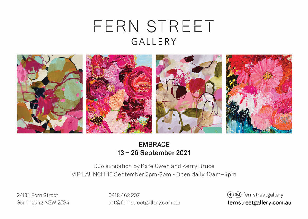 Embrace Exhibition at Fern Street Gallery by Kate Owen and Kerry Bruce