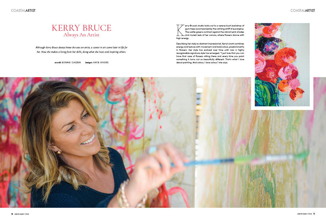 Kerry Bruce feature in South Coast Style Magazine Winter 2021 Page 1