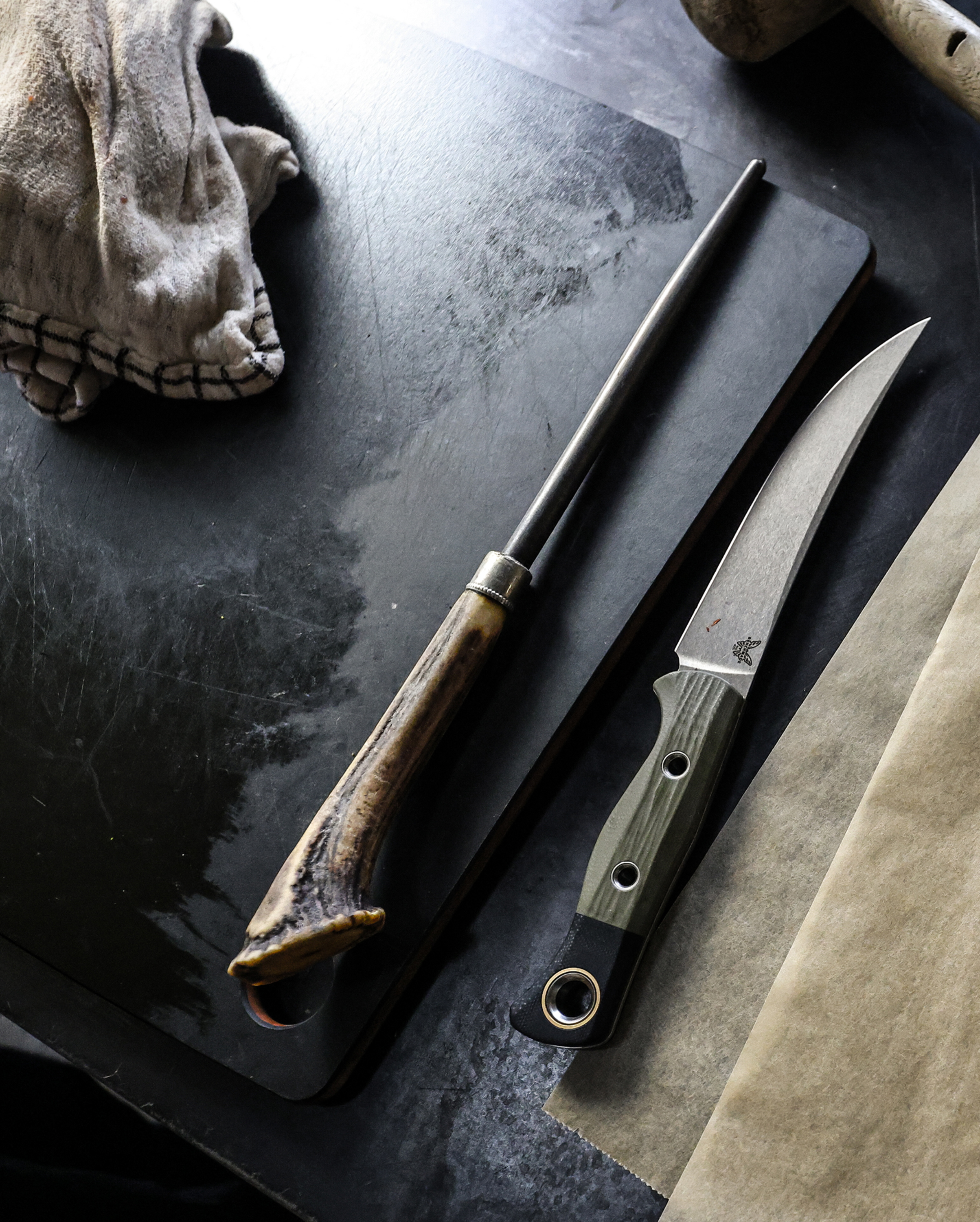 High Polish Hunting knife, Cutting Slope Knife, Bush Crafts, Handmade