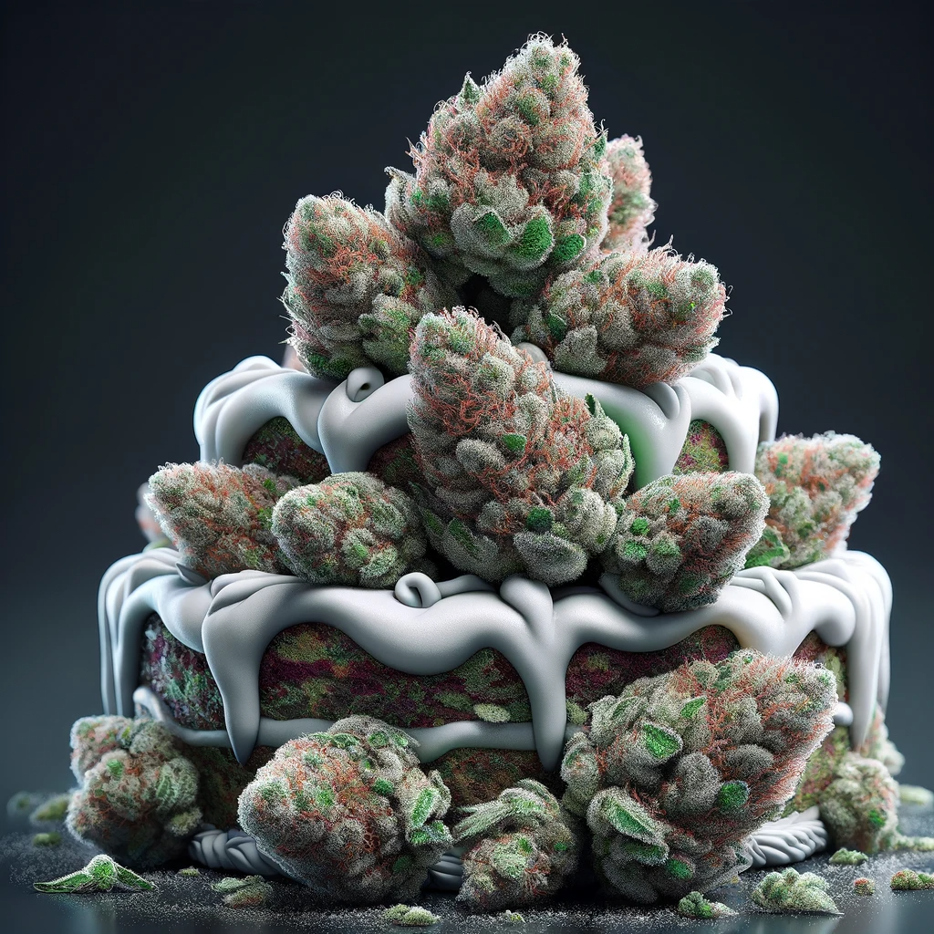 wedding cake strain decorate like a cake with icing and frosting