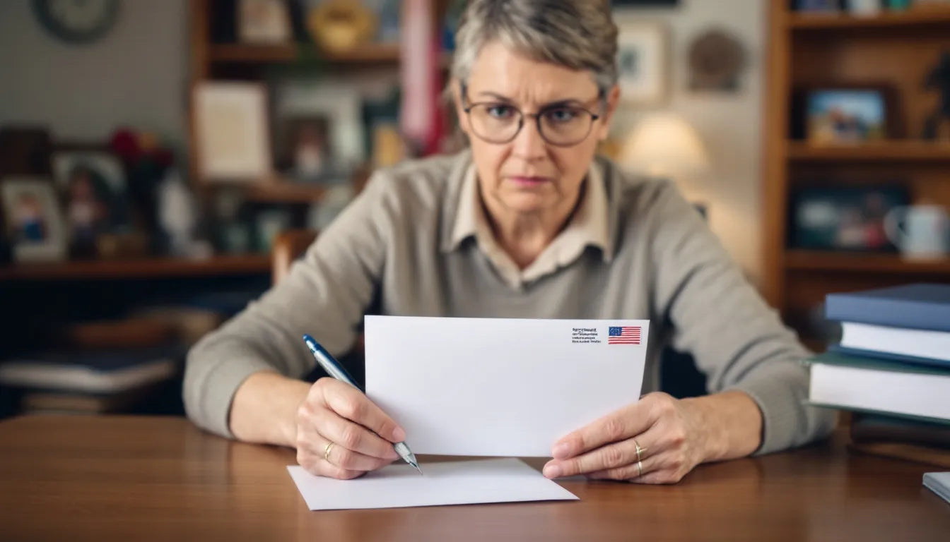 Person dropping a letter in mailbox advocating cannabis clemency