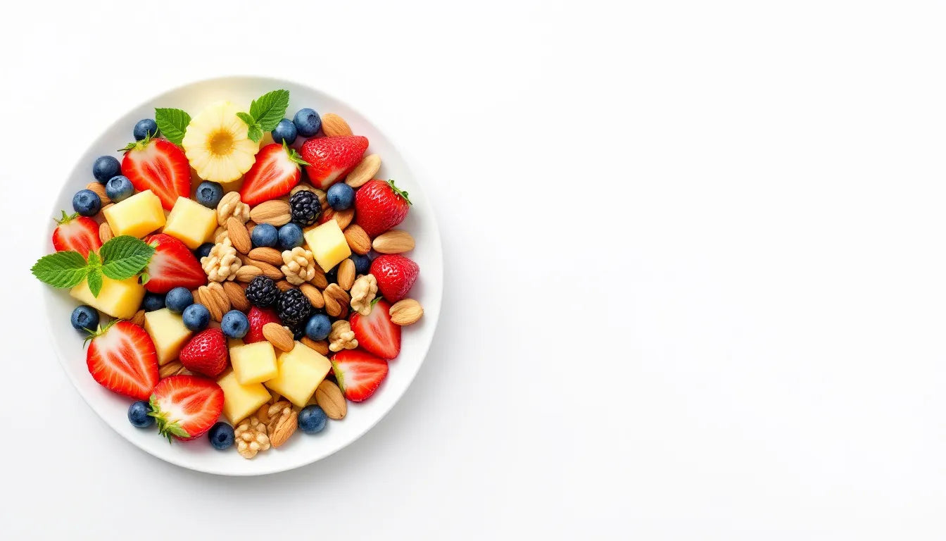 Assorted cannabis edibles in various shapes and colors arranged on white plate
