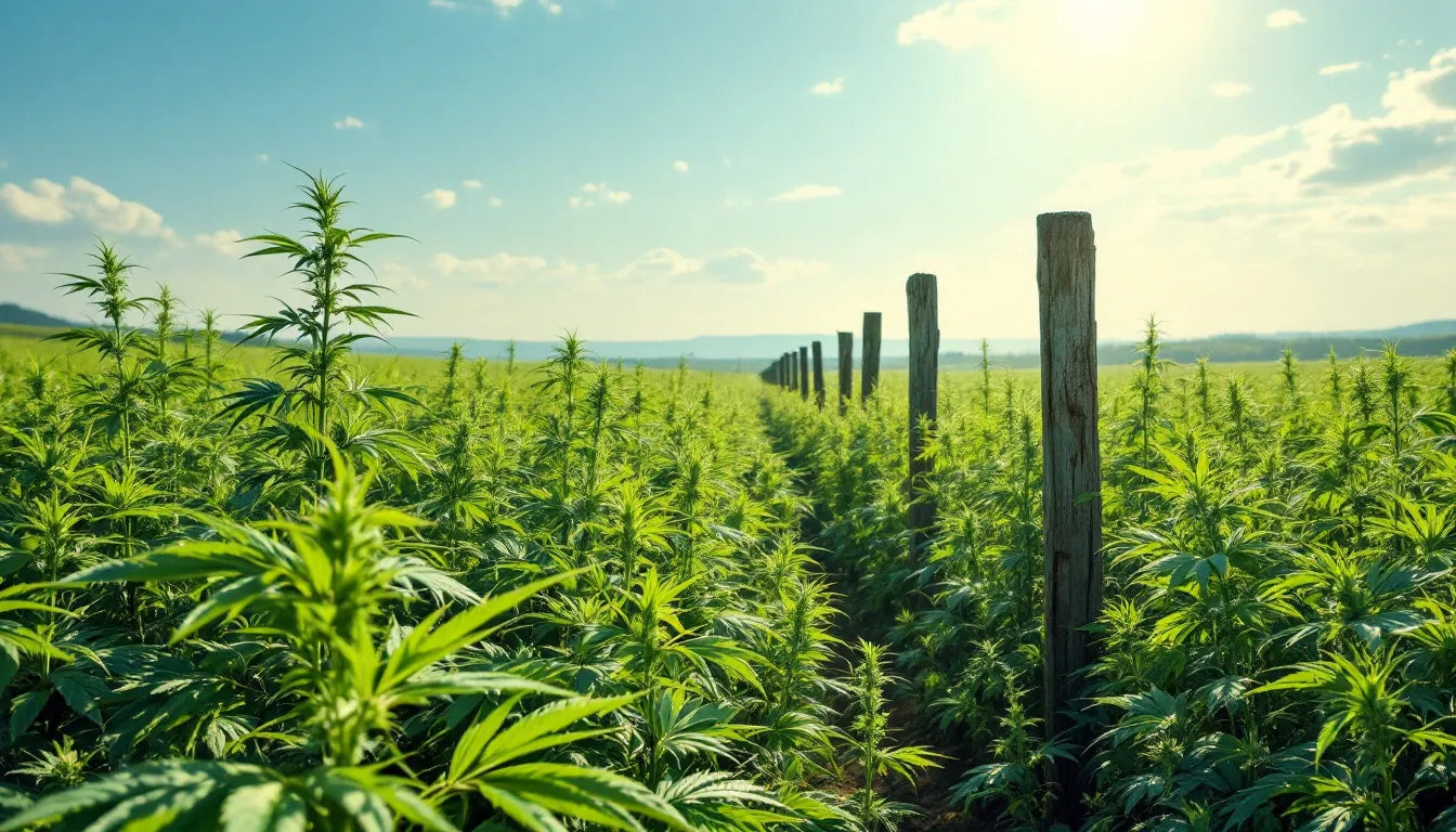 Green hemp field showcasing sustainable agriculture