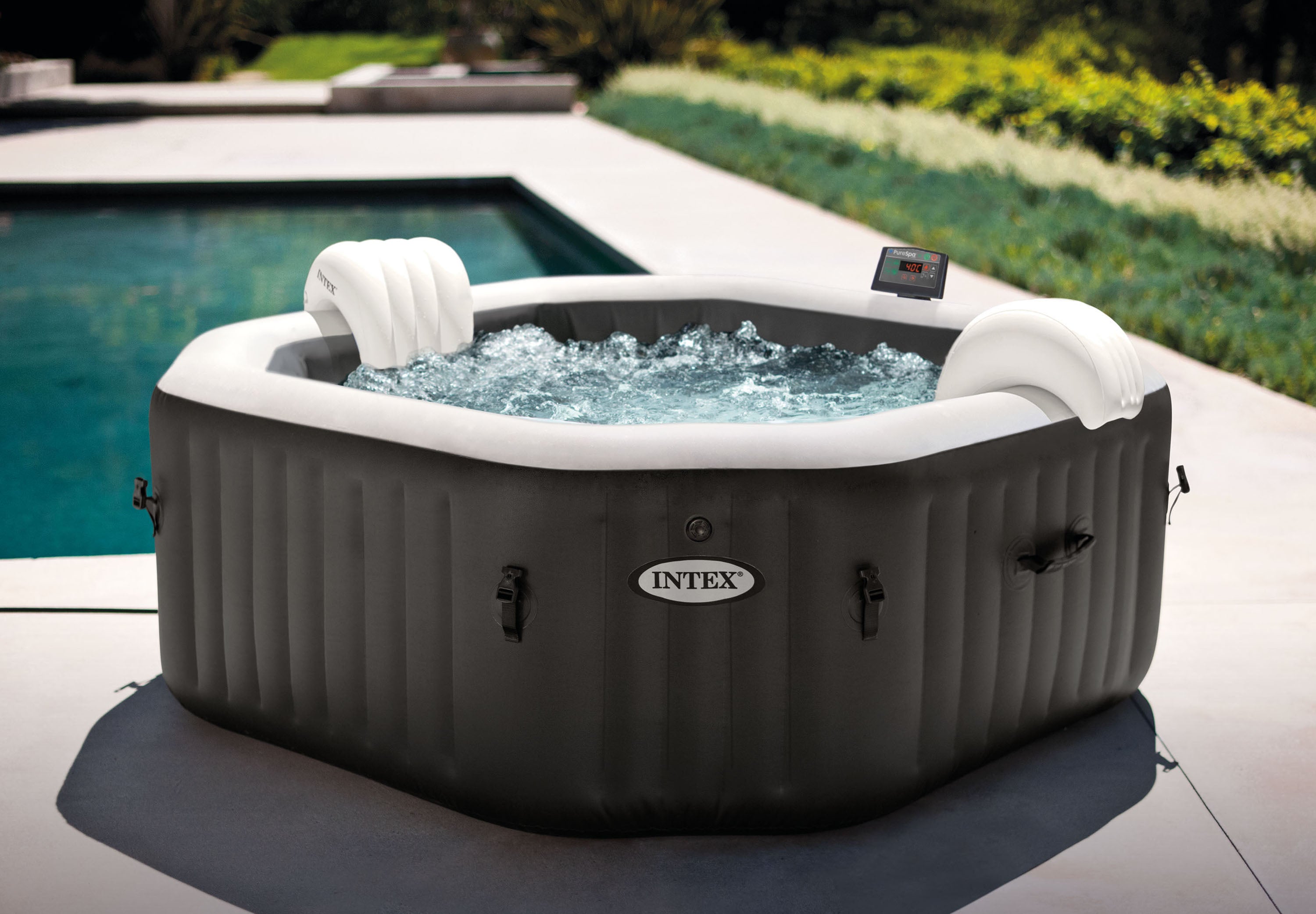 Accumulatie Huis bewonderen Intex PureSpa Jet & Bubble Deluxe opblaasbare spa 4 personen 201 cm x –  Azzura Pool