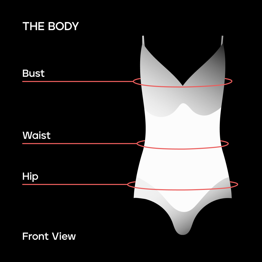 bodysuit size guide visual