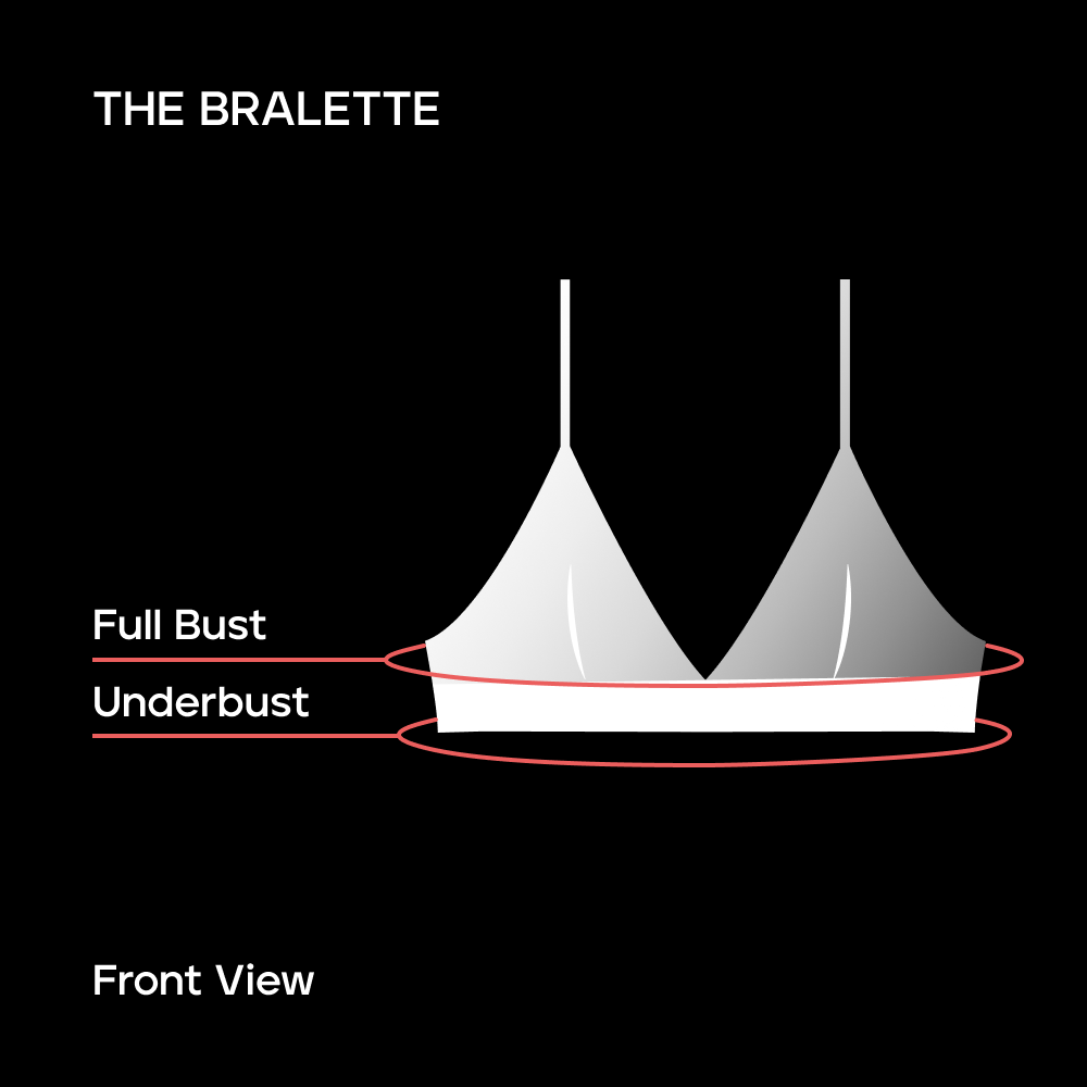 triangle bralette size guide visual