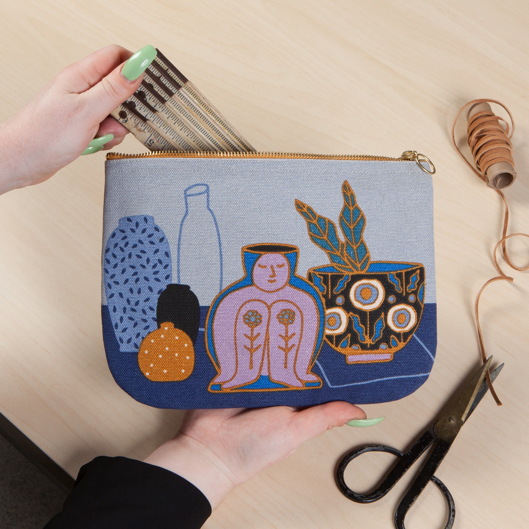 Far And Away Small Zipper Pouch