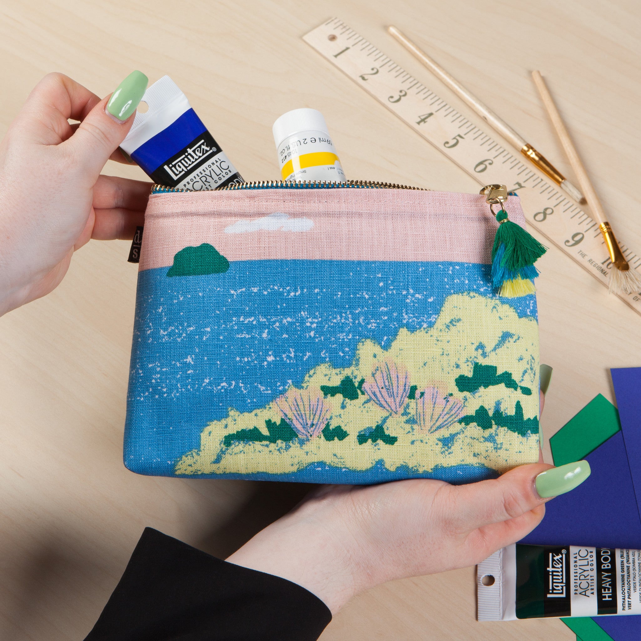 Far and Away Zipper Pouch Small – Danica Studio