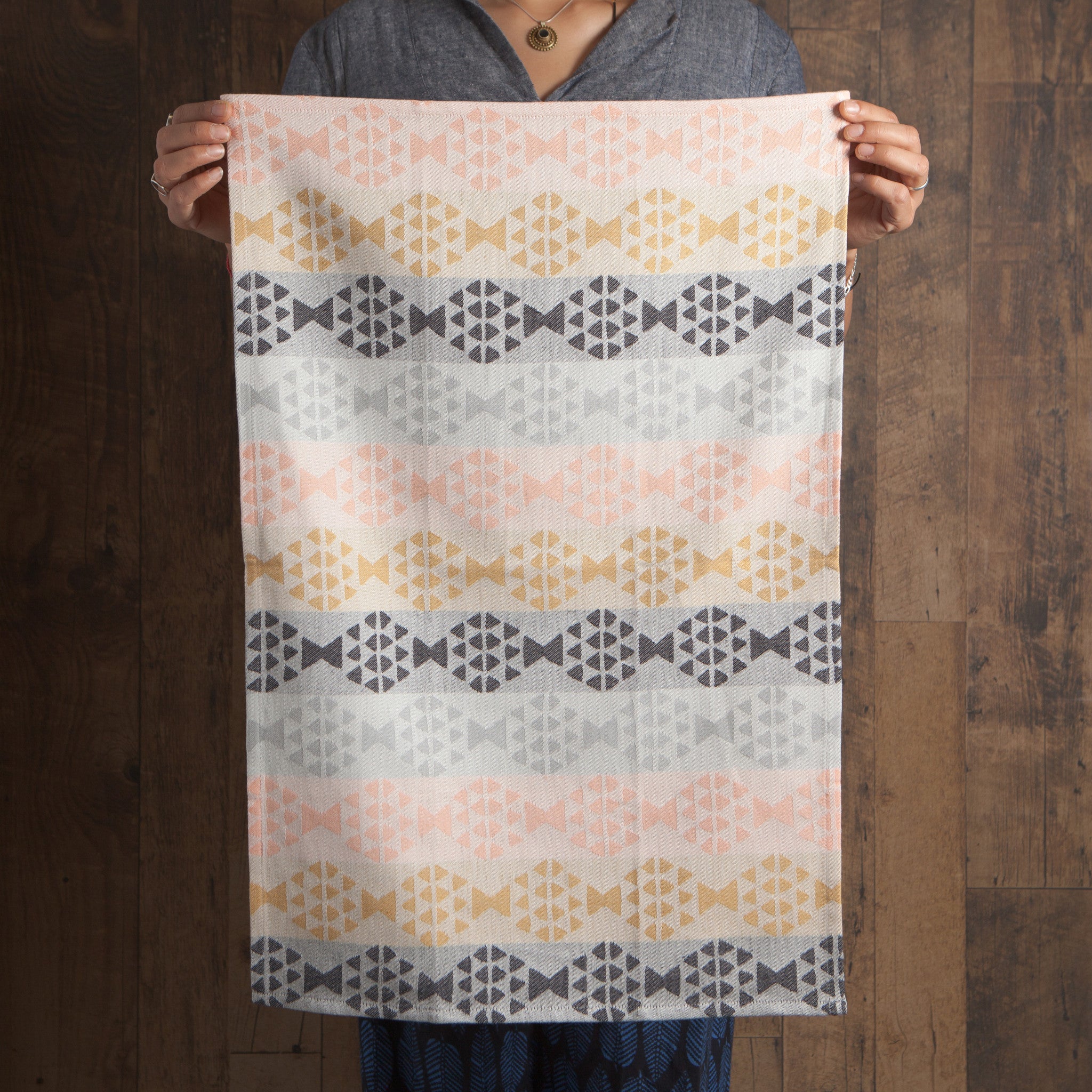 Domino block Print Dish Towel – Danica Studio