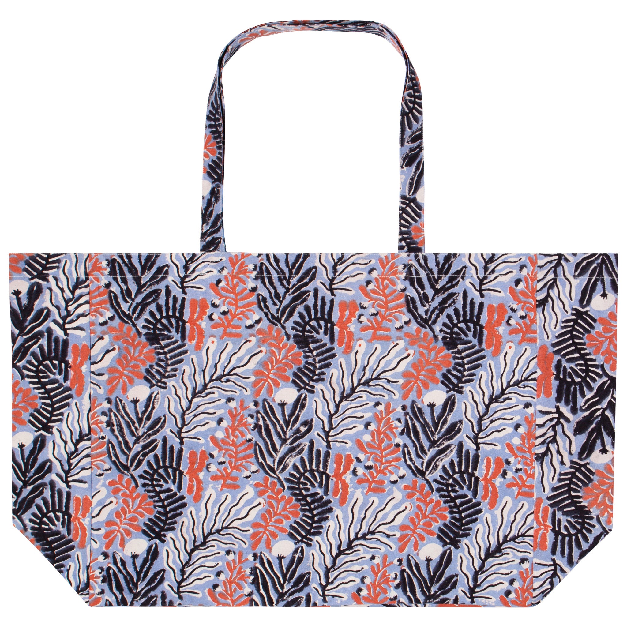 Echo Block Print Large Tote Bag – Danica Studio