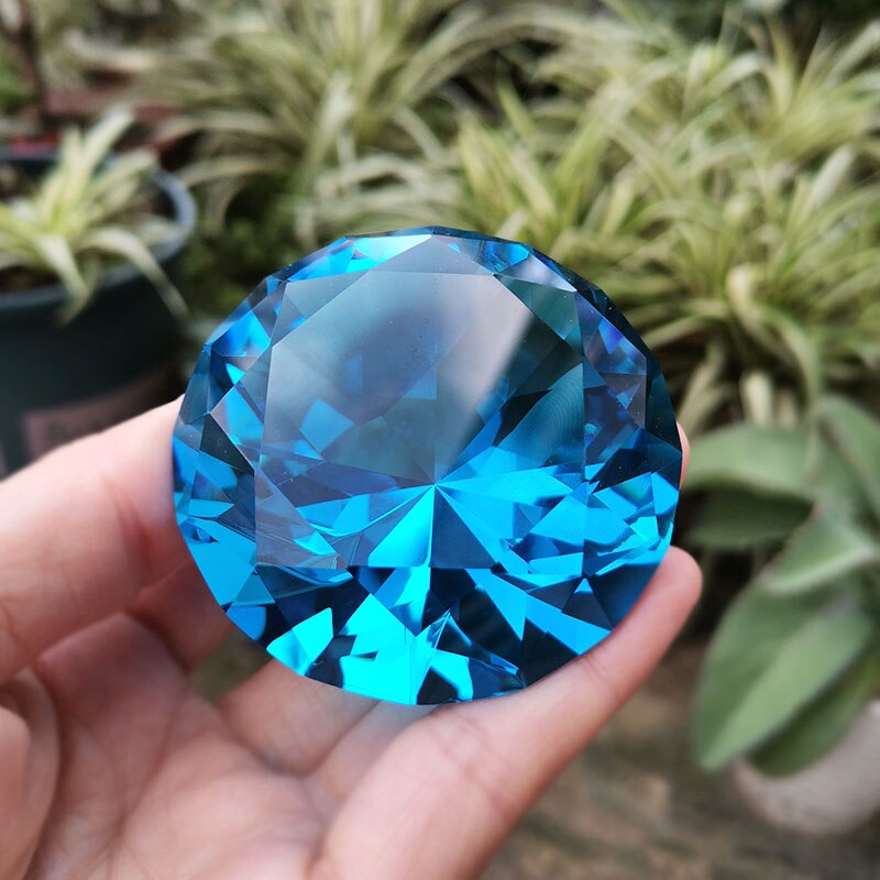 50/60/80/100mm Cut Faceted Crystal Diamond Paperweight Glass Ornaments Home Wedding Decoration Figurine Creative Valentine Gifts