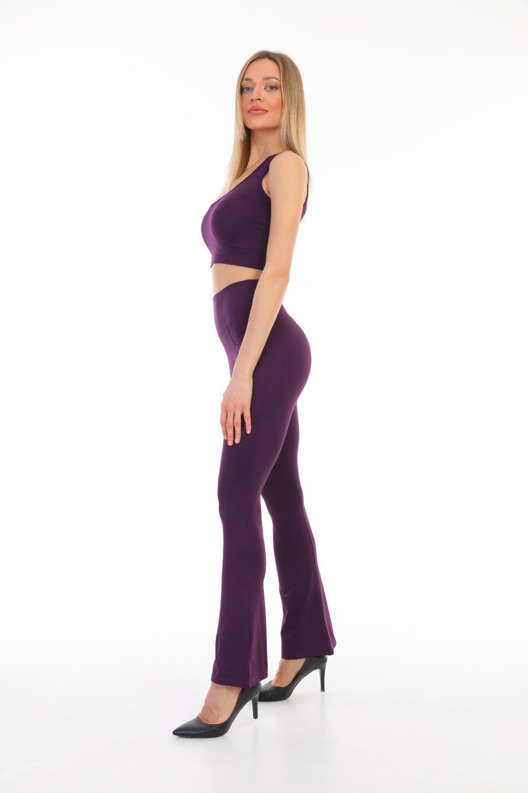 Suit Spanish Style High Waist Purple