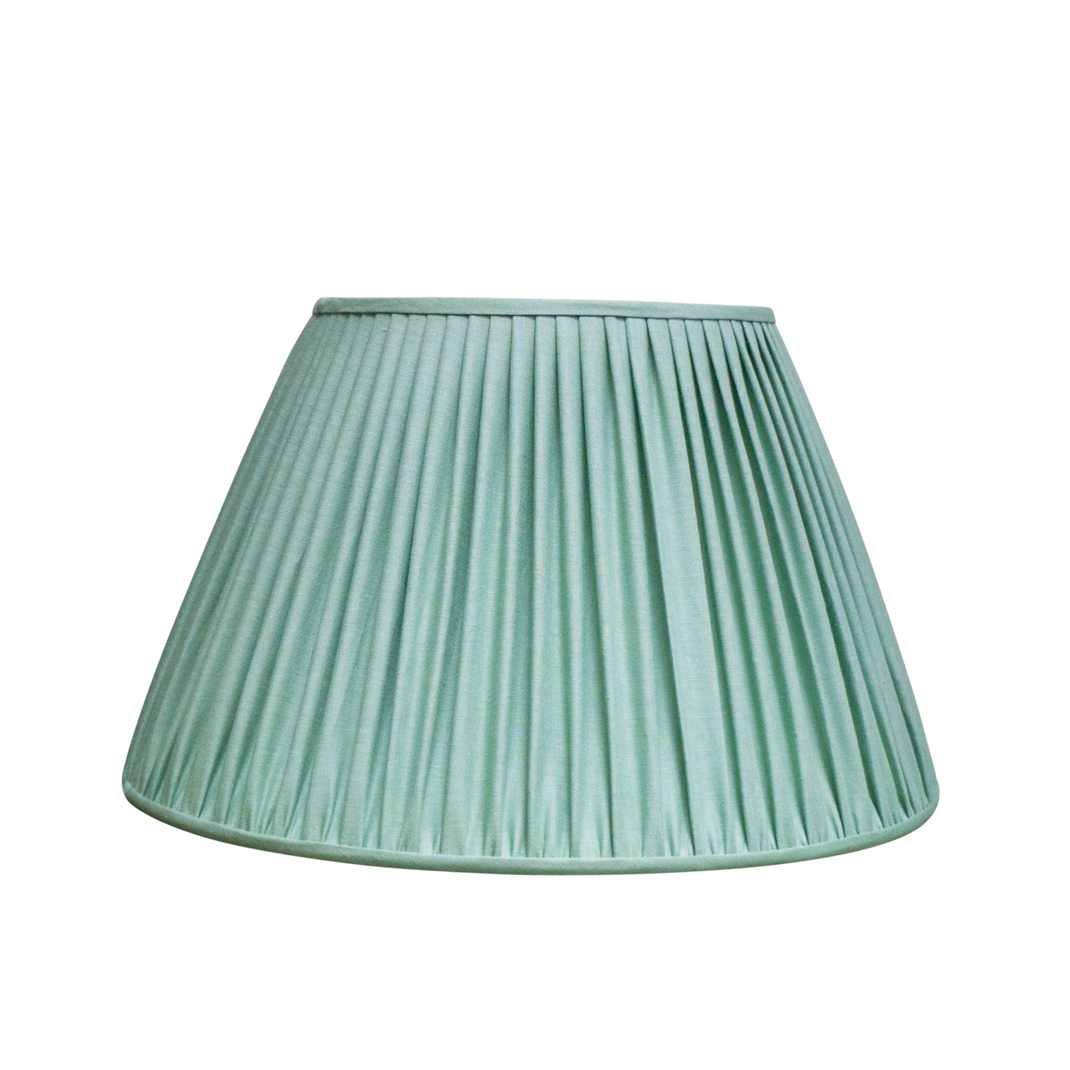 green pleated lamp shade