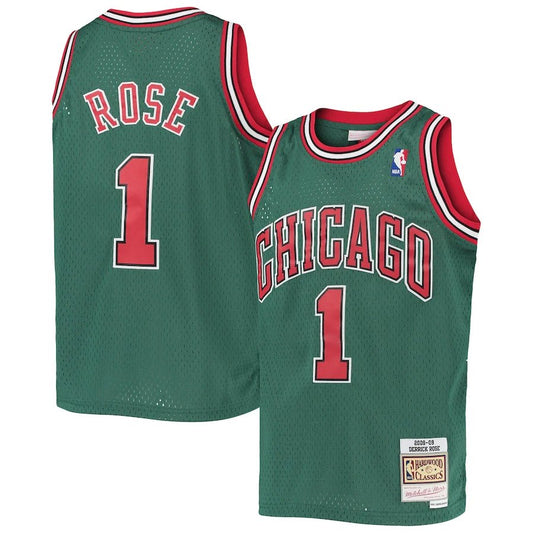 NEW Chicago Bulls Derrick Rose Revolution 30 No. 1 St.Patricks Day Green  Jersey