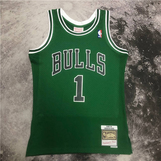 Derrick Rose Chicago Bulls St Patrick's Day Green Jersey Size Large