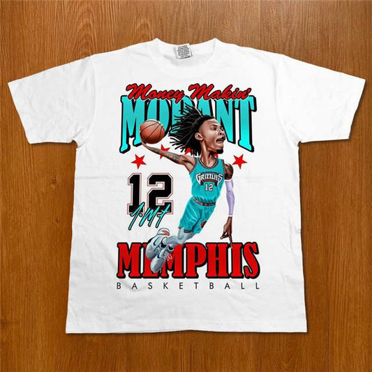 JA MORANT Graphic Tee Memphis Grizzlies Shirt - Trends Bedding