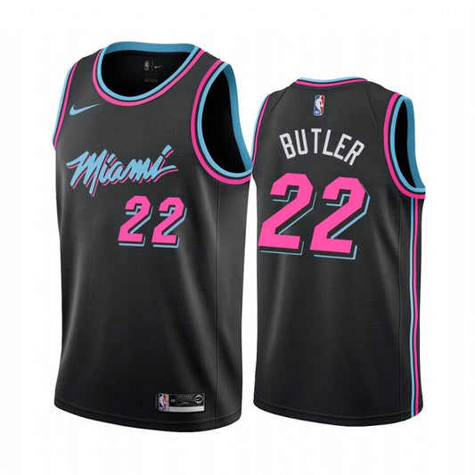 JIMMY BUTLER MIAMI HEAT PINK AND BLUE VICE CITY EDITION JERSEY - Prime Reps