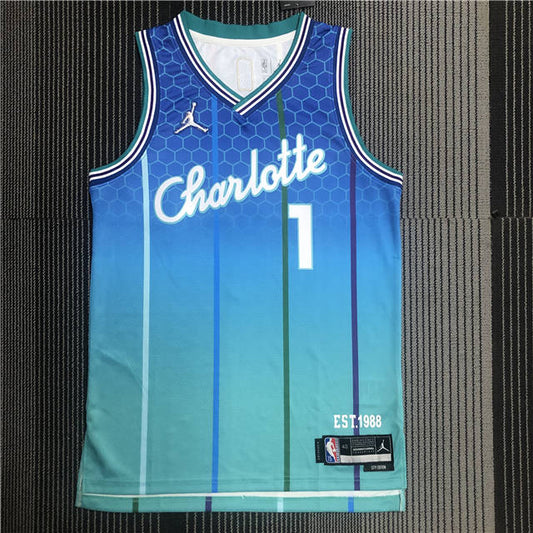 LaMelo Ball Signed Charlotte Hornets (2021 Buzz City) Jersey