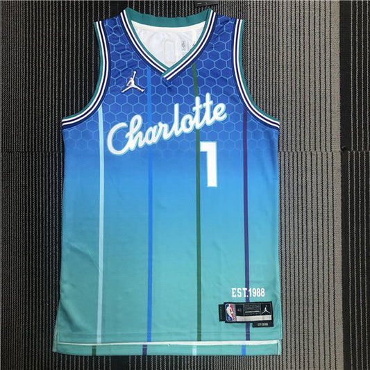 Kids' Charlotte Hornets LaMelo Ball #1 Nike Swingman Jersey Small Teal