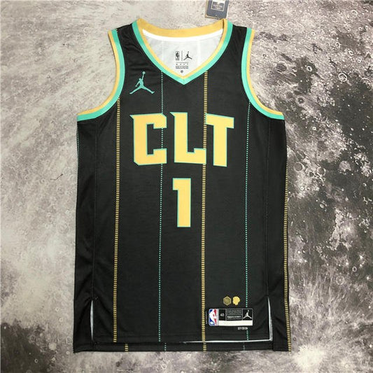 Youth Nike LaMelo Ball Black Charlotte Hornets 2022/23 Swingman Jersey - City Edition Size: Large