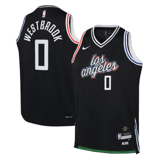 Hot pressing Authentic Custom Jersey 2023 Mens LA Clippers Russell