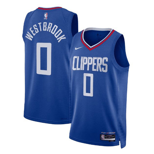Hot pressing Authentic Custom Jersey 2023 Mens LA Clippers Russell