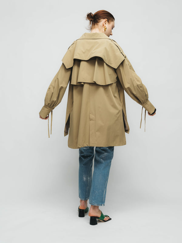 POINTY SHOULDER LOOSE JACKET / BEIGE – led-tokyo│レッドトーキョー