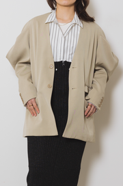 POINTY SHOULDER LOOSE JACKET / BEIGE – led-tokyo│レッドトーキョー