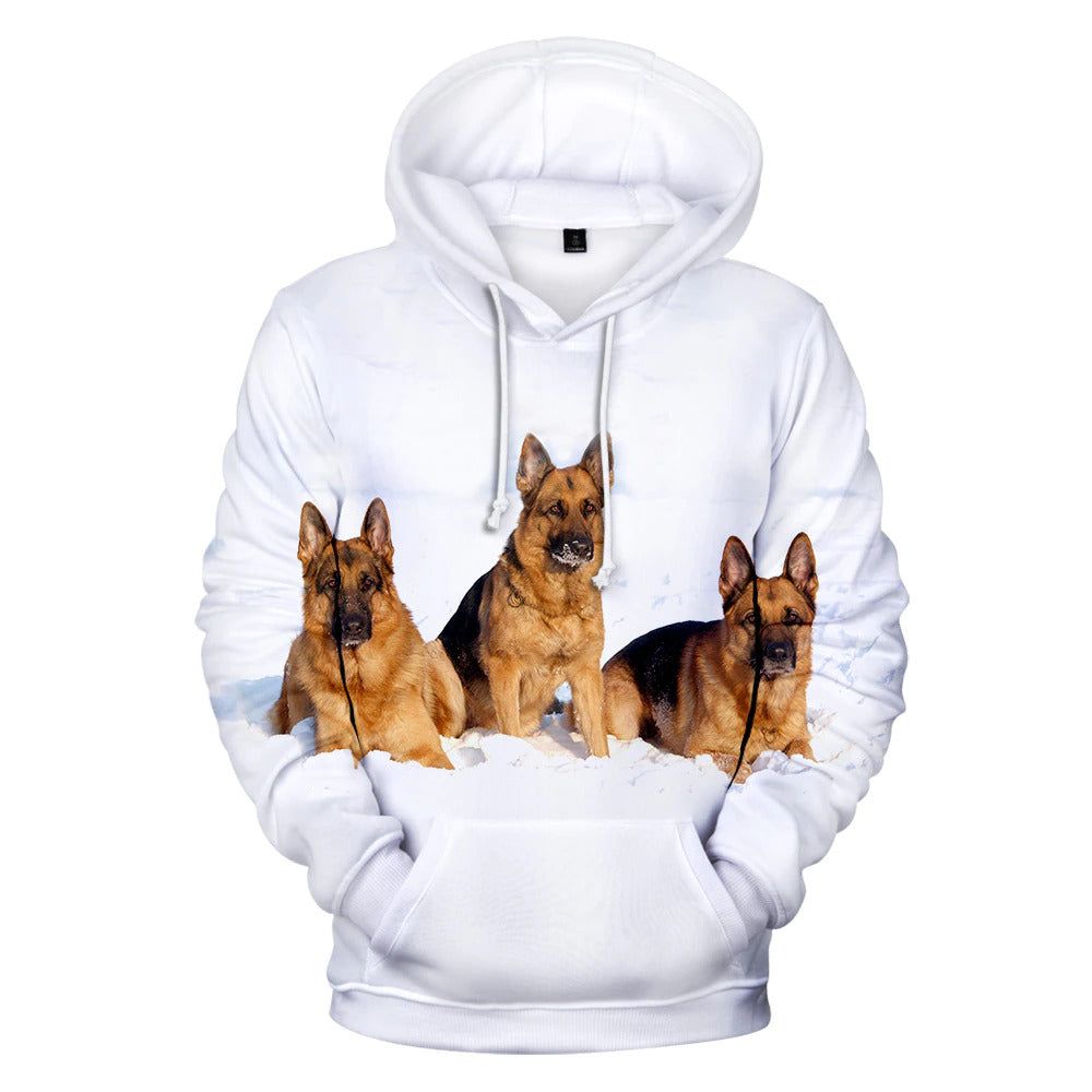 3D German Shepherd Hoodie