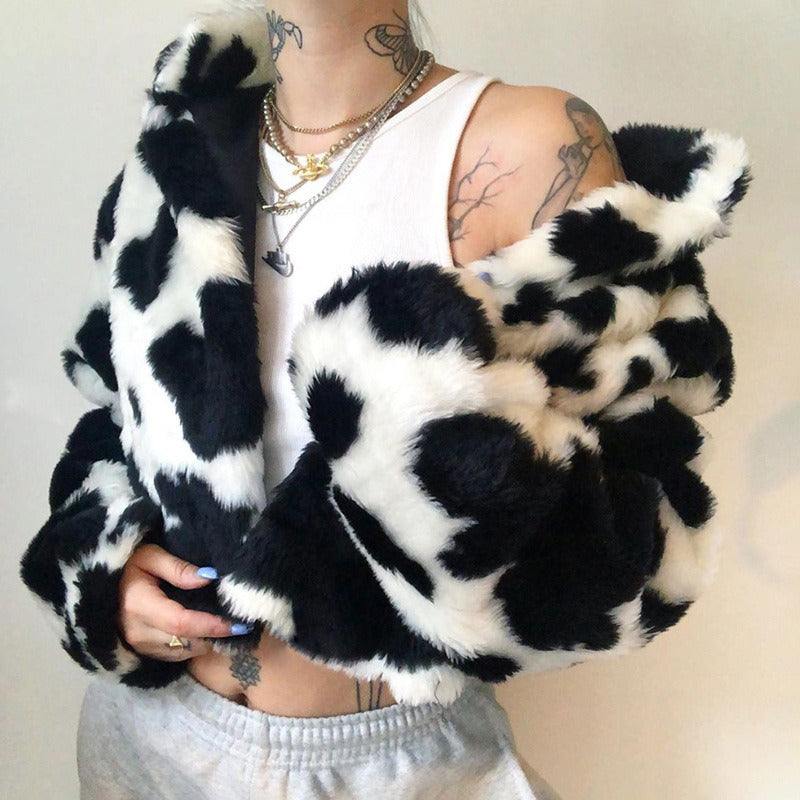 Dalmation Faux Fur Coat