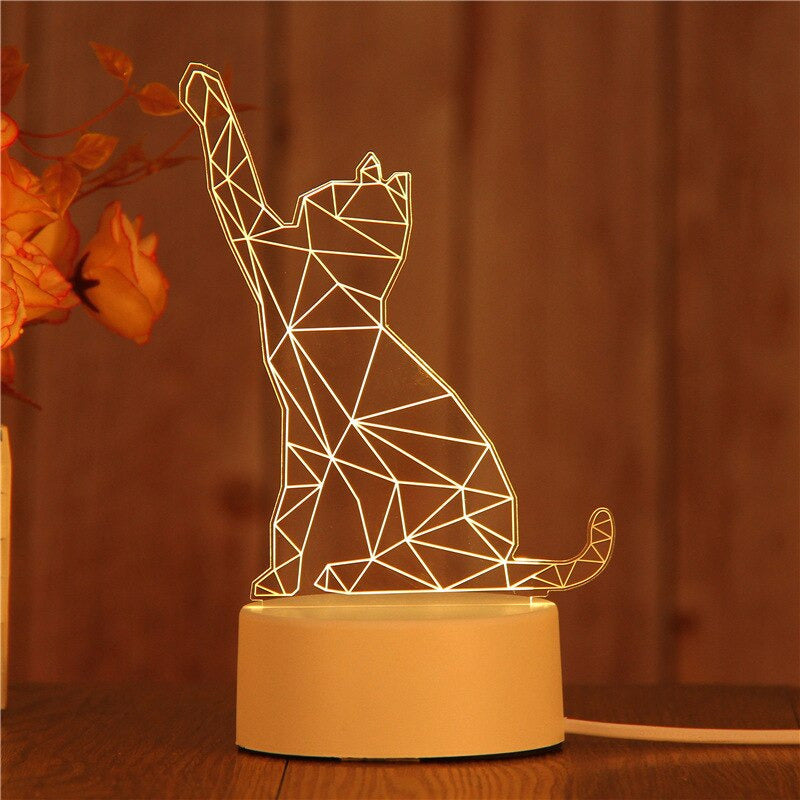 3D Cat Night Lamp