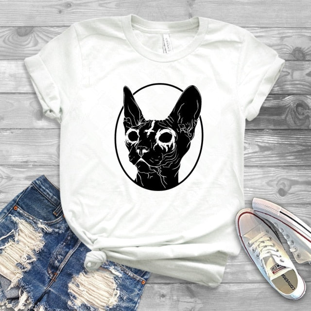 Gothic Sphynx Cat T-Shirt